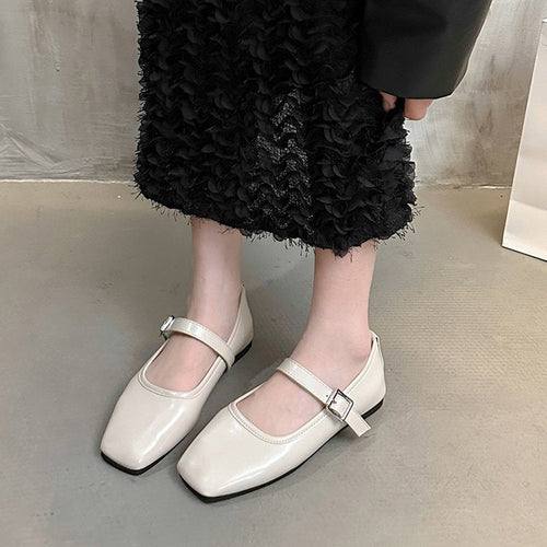 Damen Ballerinas mit verstellbarem Schnallenriemen und elegantem Design
