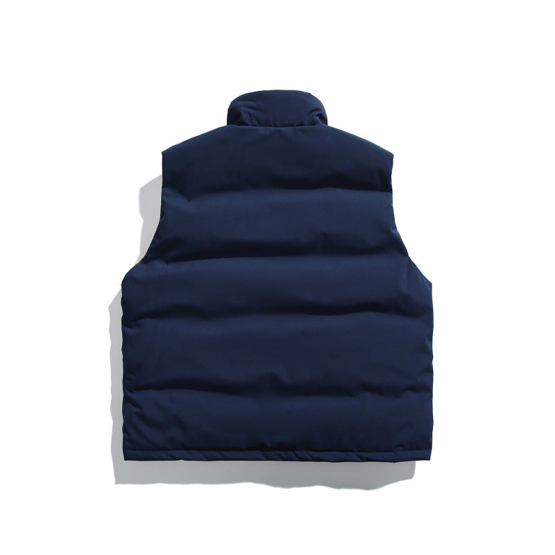 Unisex Wattierte Utility-Weste mit Stehkragen und aufgesetzten Pattentaschen Shop Nory