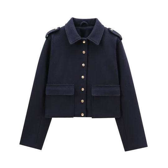 Damen Modische Kurzjacke mit Pattentaschen
