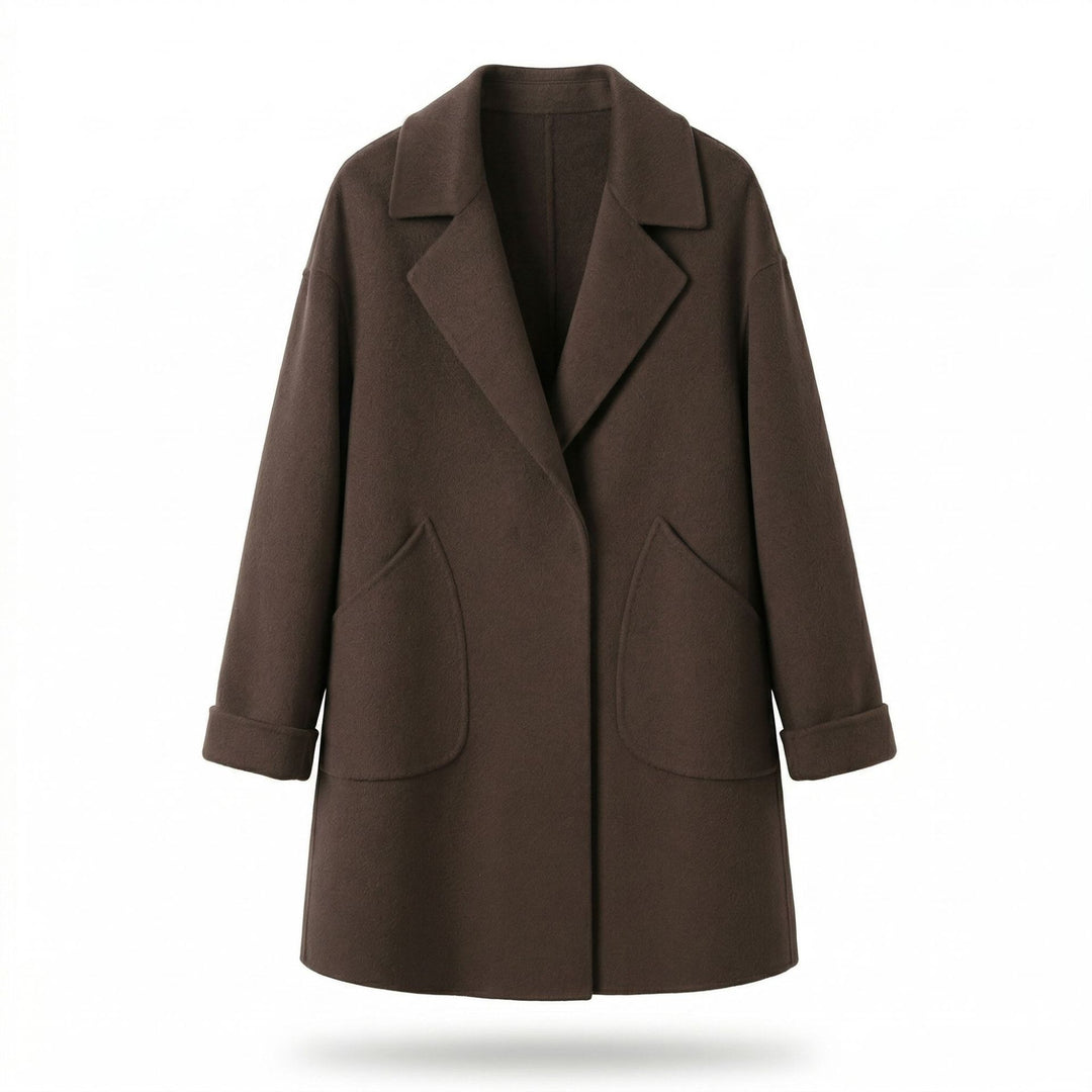Damen Eleganter Wollmantel mit weit geschnittenem Design Shop Nory