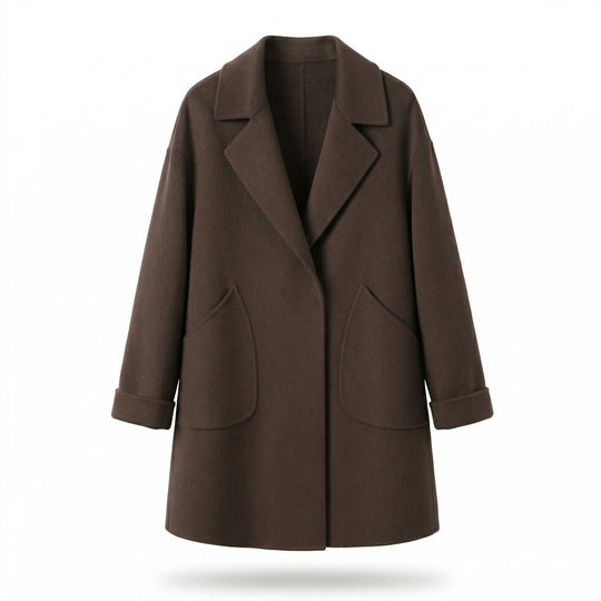 Damen Eleganter Wollmantel mit weit geschnittenem Design Shop Nory