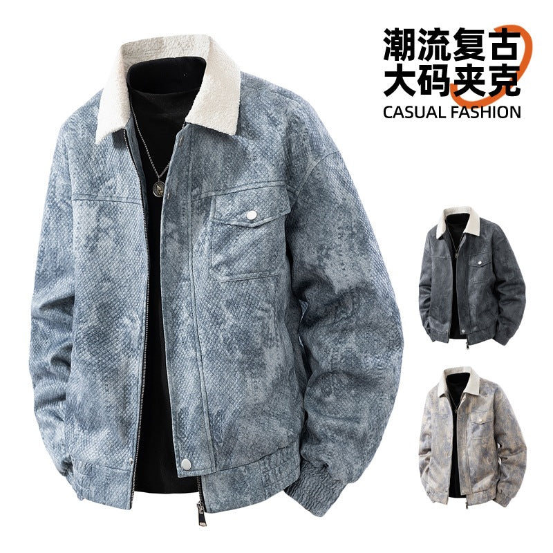 Herren Kunstlederjacke mit Steppdetails Shop Nory
