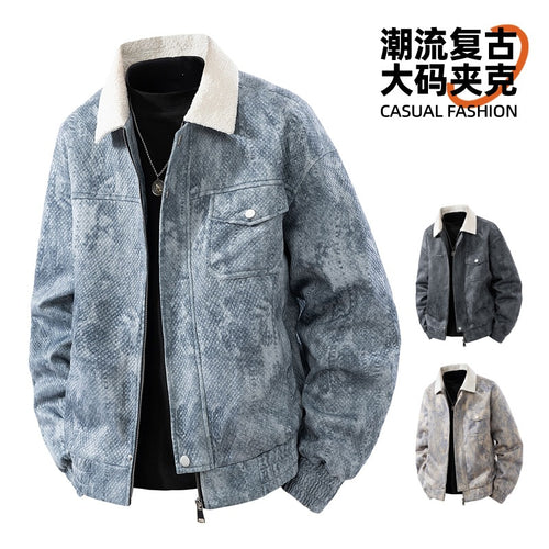 Herren Kunstlederjacke mit Steppdetails Shop Nory
