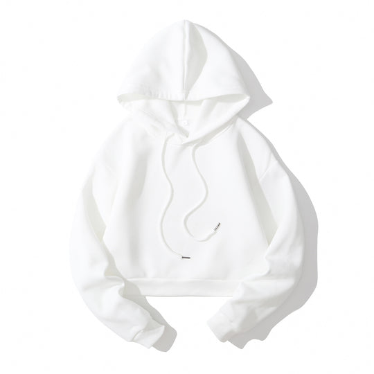 Damen nan cropped Kapuzenpullover mit weichem Fleece‑Innenfutter und elastischem Rippbund Shop Nory