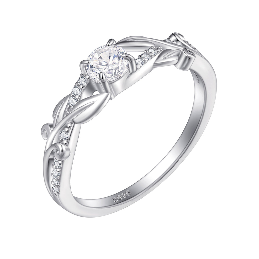 Damen eleganter Verlobungsring mit ovalem Design und funkelnden Zirkonia Shop Nory