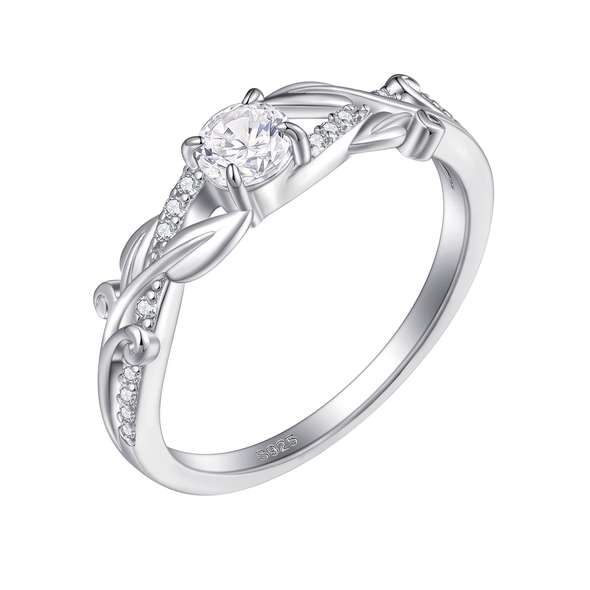 Damen eleganter Verlobungsring mit ovalem Design und funkelnden Zirkonia Shop Nory