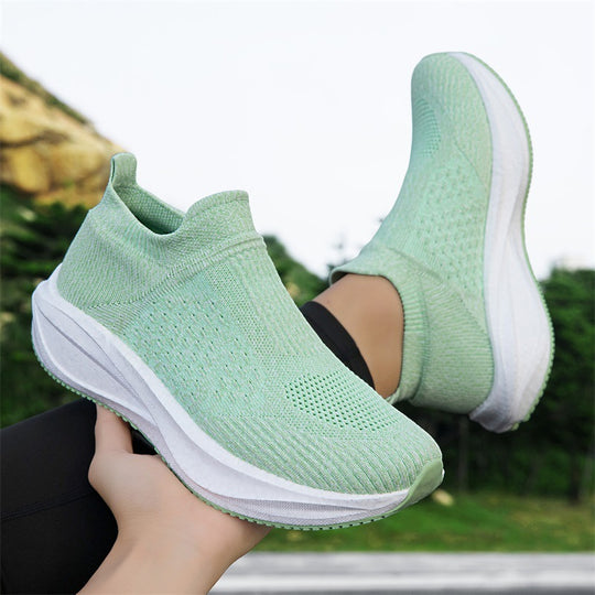 Damen Strick-Slip-On Sneaker mit nahtlosem Elastikschaft und dämpfender Plateau-Sohle Shop Nory