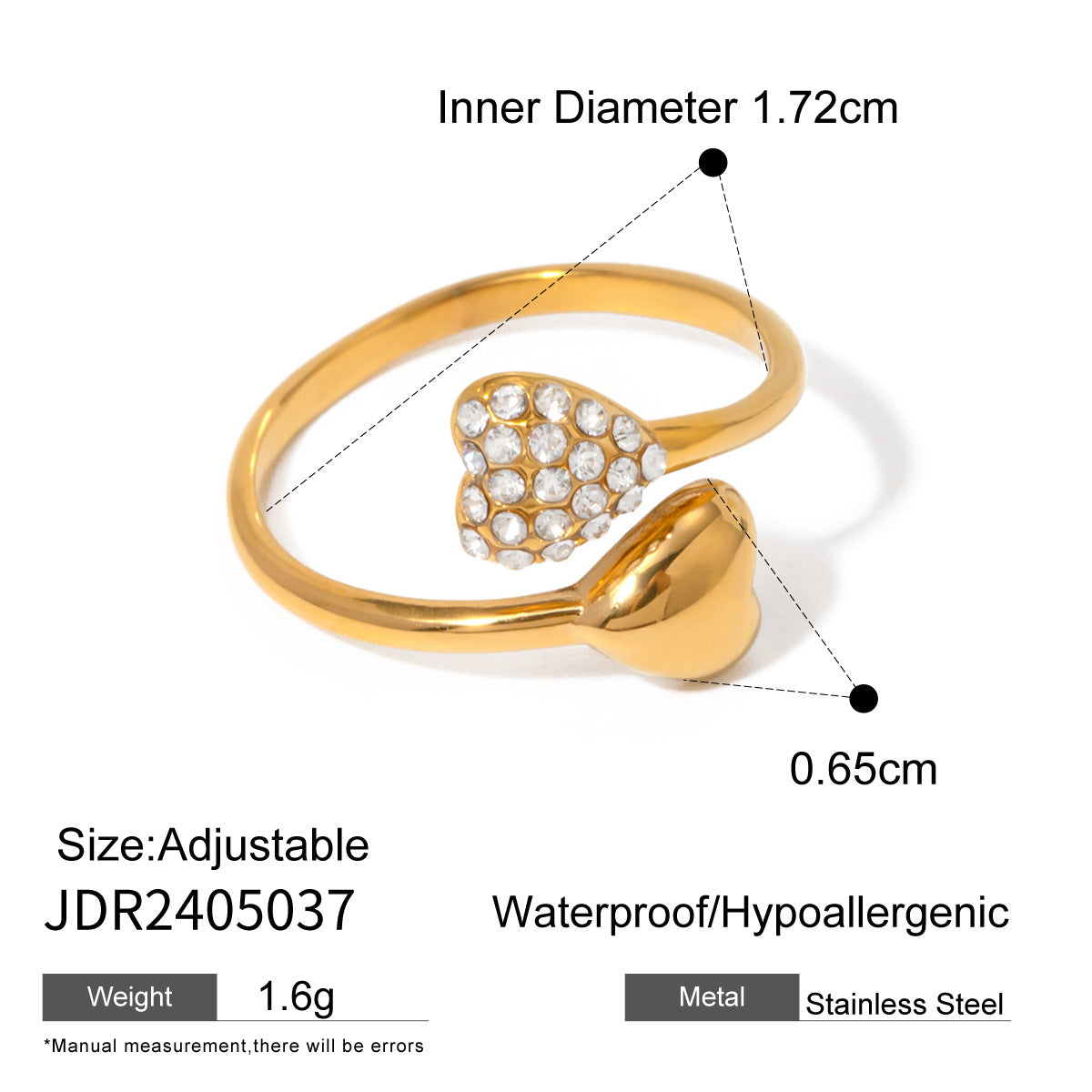 Damen Glitzernder Ring mit elegantem Design Shop Nory