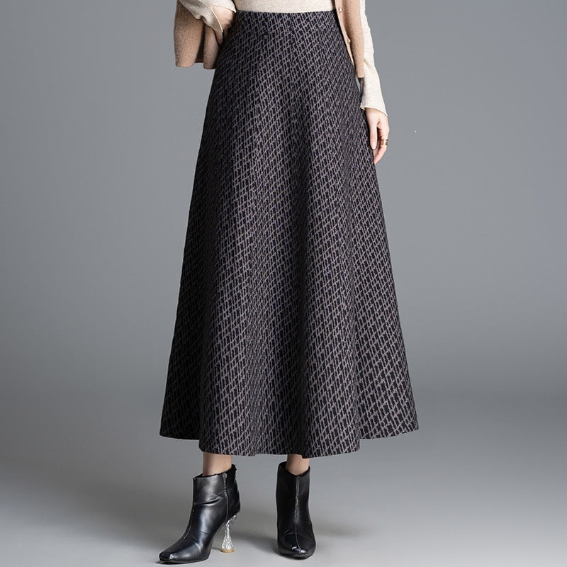 Damen Maxi-Rock mit elegantem geometrischen Muster Shop Nory