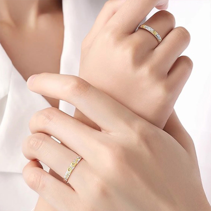 Damen kunstvoll gestalteter Ring mit elegantem Ziermuster Shop Nory