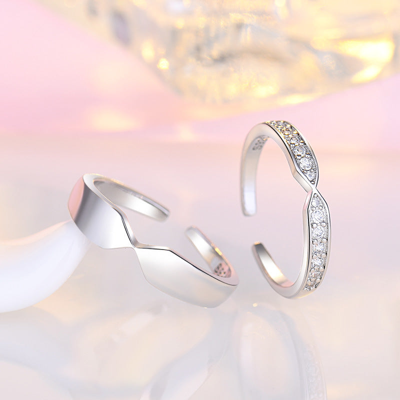 Damen Offener Ring mit modernem, geschwungenem Design Shop Nory