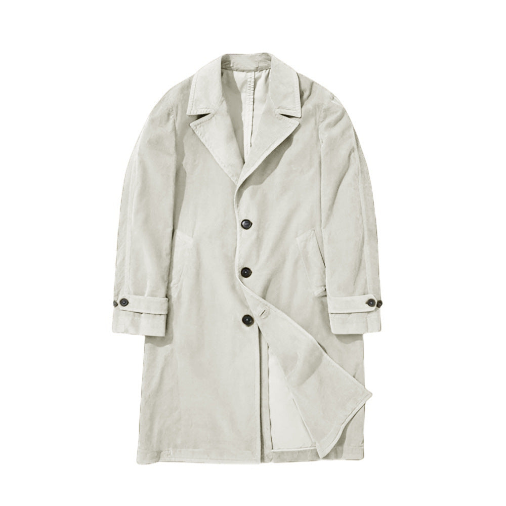 Herren eleganter Trenchcoat aus hochwertigem GewShopnorye mit praktischen Taschen