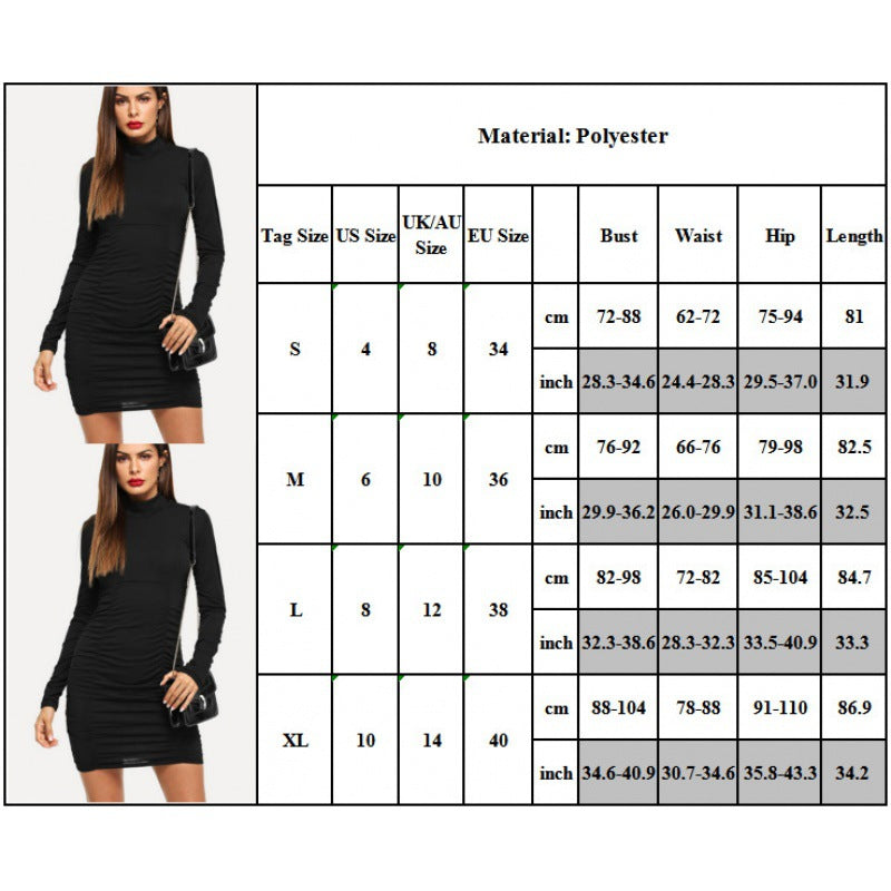 Damen Enganliegendes Stretch‑Minikleid mit Stehkragen und seitlicher Raffung Shop Nory