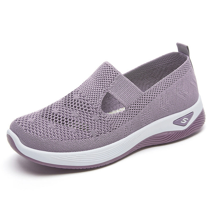 Damen nan leichter gestrickter Slipper-Sneaker mit elastischem Mittelriemen und ergonomischer Memory-Komfortsohle Shop Nory