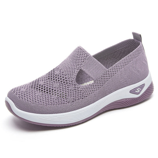 Damen nan leichter gestrickter Slipper-Sneaker mit elastischem Mittelriemen und ergonomischer Memory-Komfortsohle Shop Nory