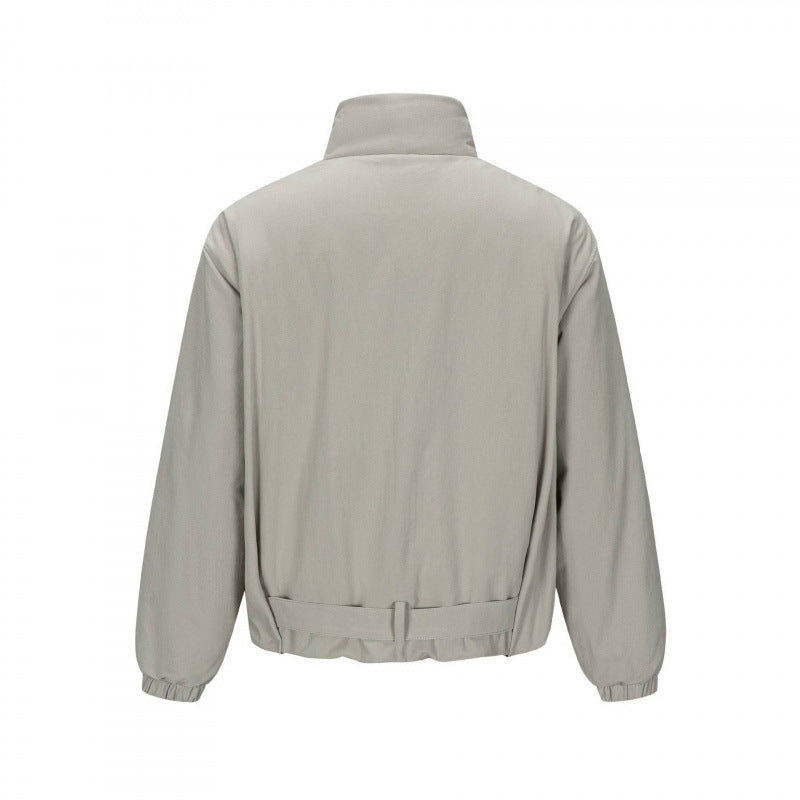 Herren Kurze technische Blousonjacke mit hohem Stehkragen, Taillengürtel und elastischen Bündchen Shop Nory
