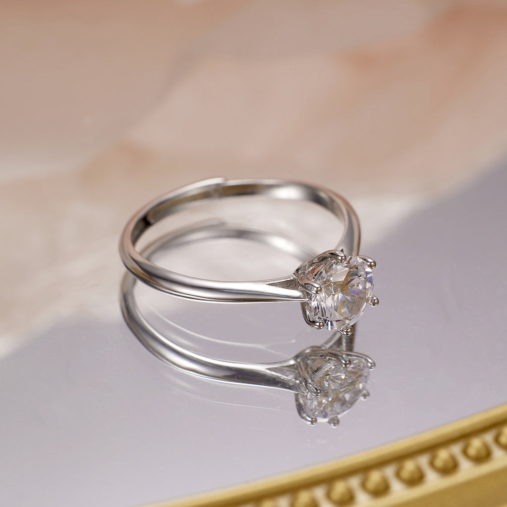 Damen Solitaire-Ring mit funkelndem Diamant Shop Nory