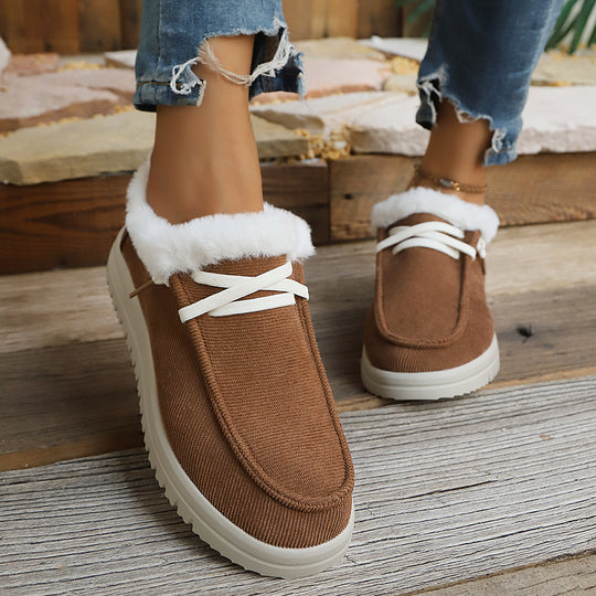 Damen Gefütterte Slip-On-Pantoletten mit Teddyfutter und profilierter Plateau-Sohle Shop Nory