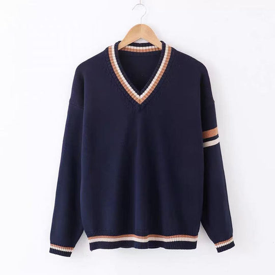 Damen Eleganter V-Ausschnitt Pullover Shop Nory