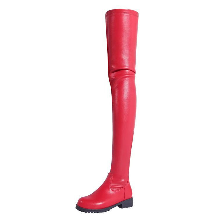 Damen Overknee Stiefel mit robustem Profil und elegantem Design