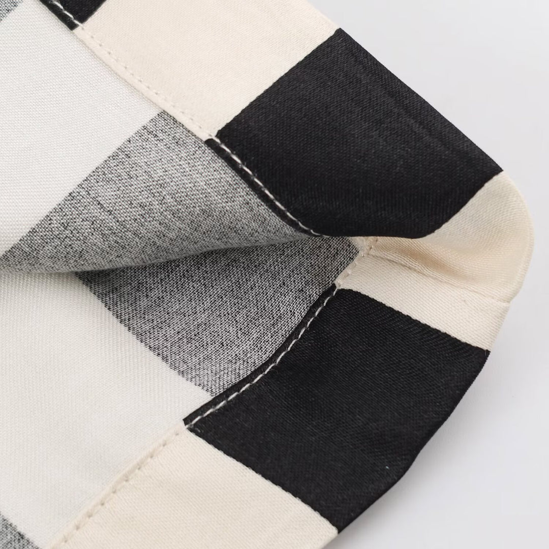 Damen Weite Palazzo-Hose mit vertikalen Streifen und elastischem Bund Shop Nory