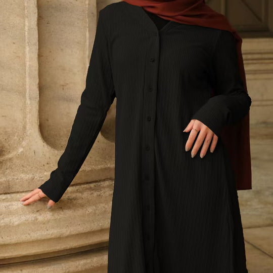 Damen Modestisches Knopf-Tunika-Set mit gerader Silhouette, langen Ärmeln und weitem Palazzo-Hosenbein Shop Nory