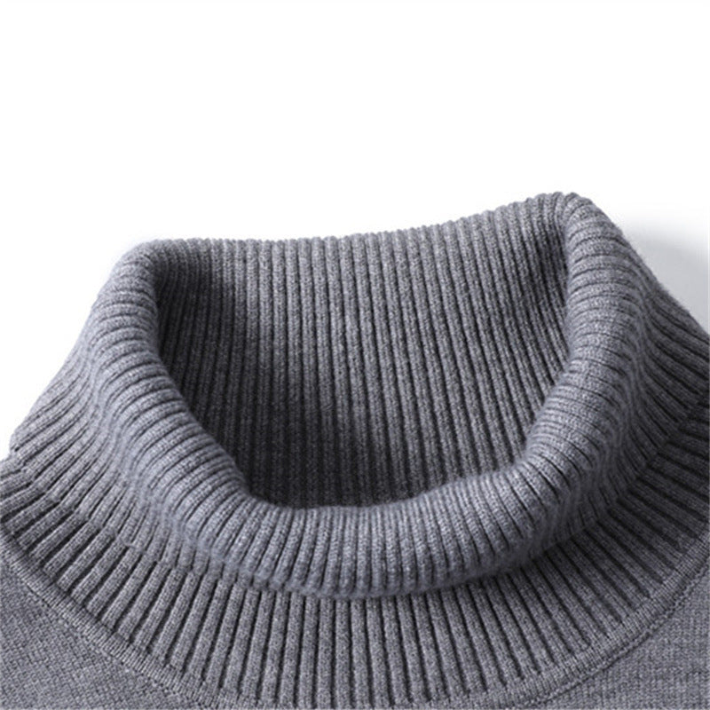 Herren modischer Rollkragenpullover aus feiner Merinowolle