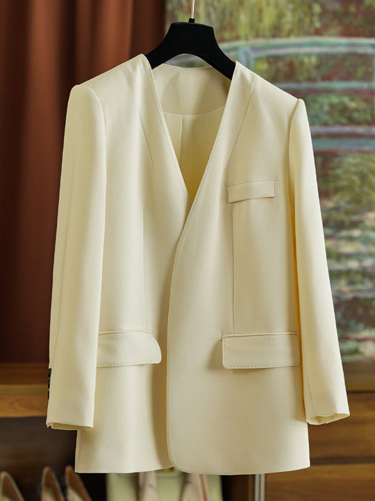 Damen Eleganter Blazer ohne Verschluss Shop Nory