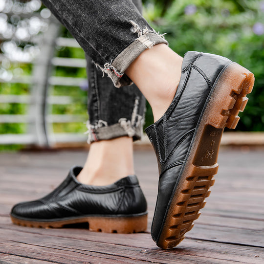 Herren Elegante Slip-On Business-Halbschuhe mit elastischen Einsätzen und rutschfester Profilsohle Shop Nory