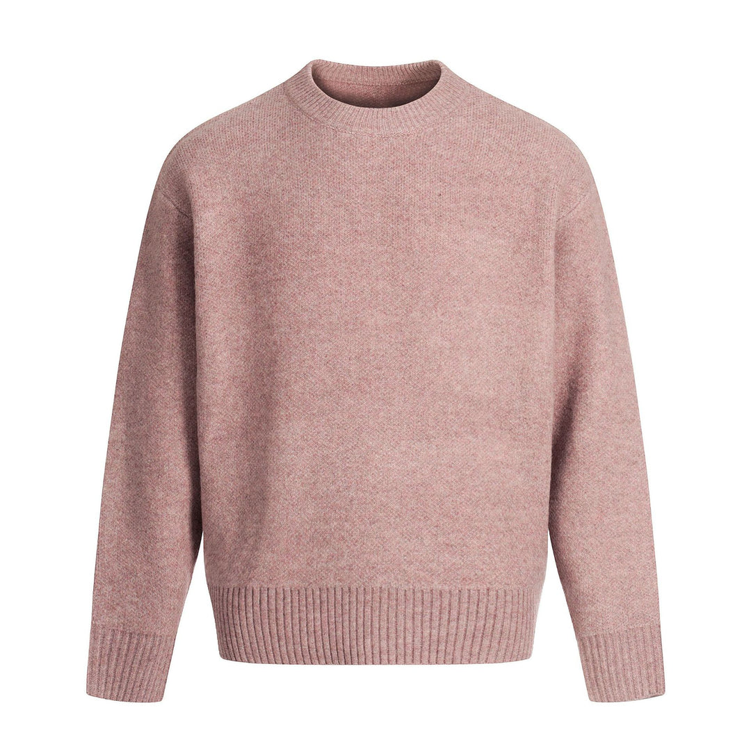 Unisex Großer Rundhalspullover aus weichem Feinstrick mit geripptem Saum Shop Nory