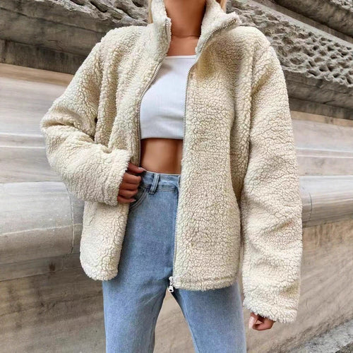 Damen kuscheliger Fleece-Jacke