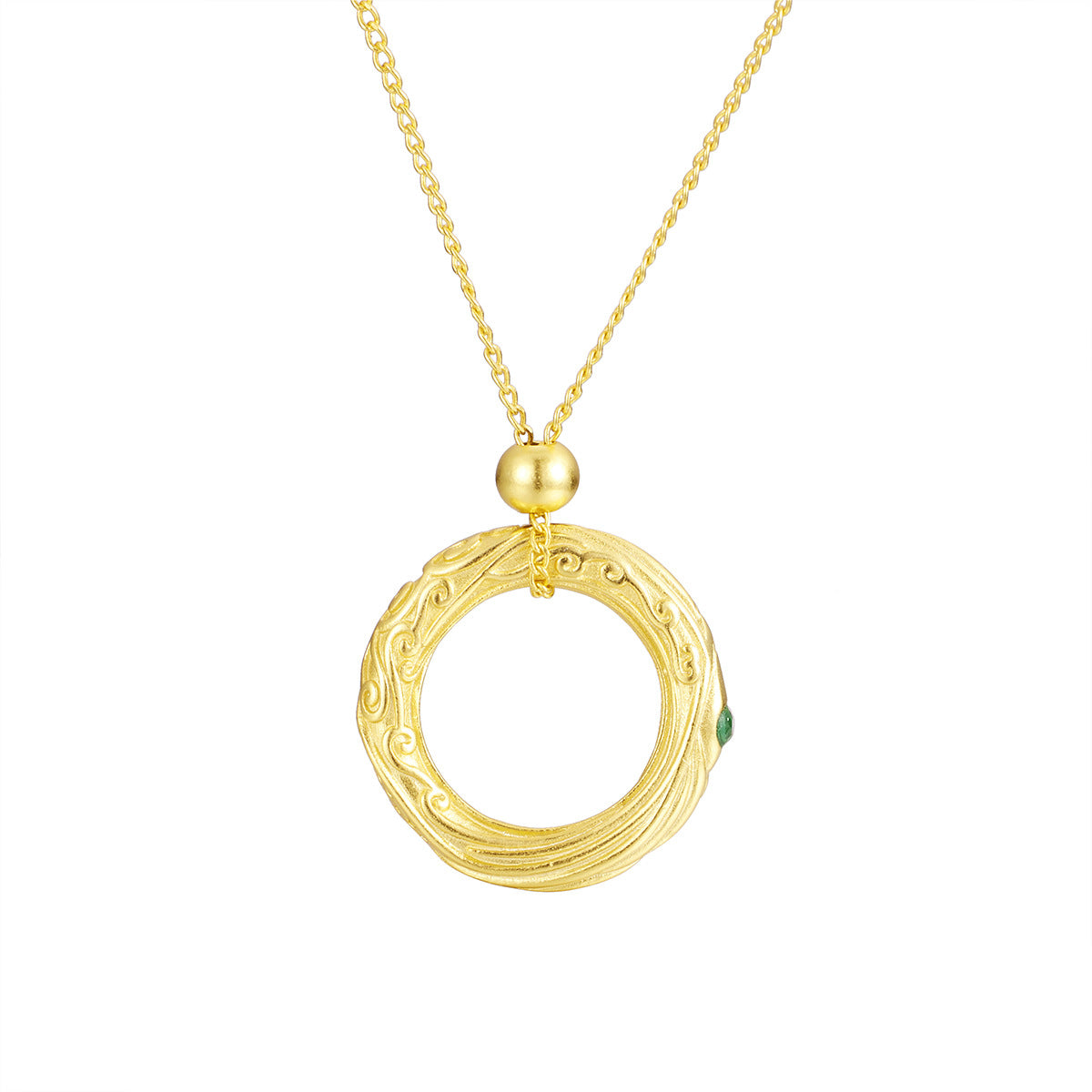 Damen Halskette mit kunstvollem, spiralförmigem Anhänger Shop Nory
