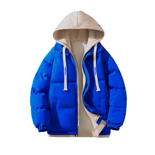 Damen Zweilagige gesteppte Kapuzenjacke mit kontrastfarbener Kapuze, Kordelzug und elastischen Bündchen Shop Nory