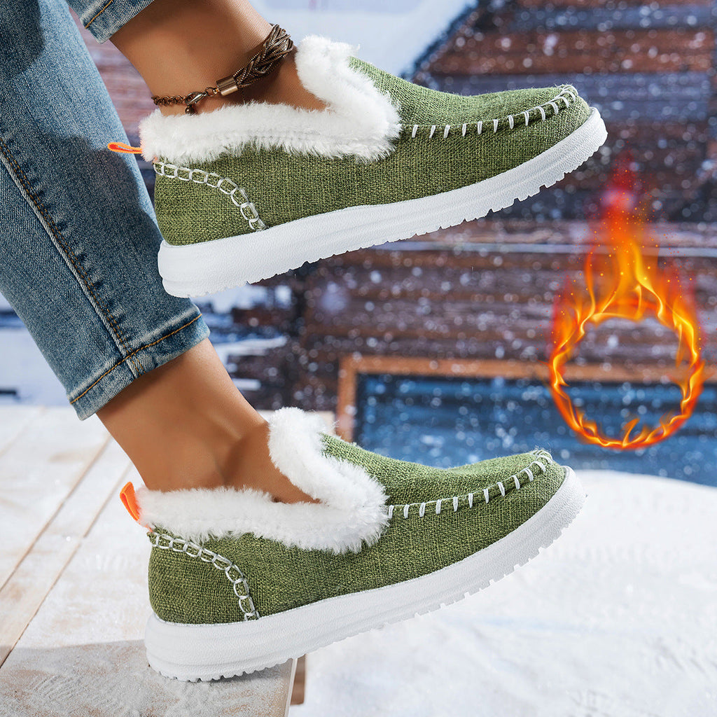 Damen Bequeme und kuschelig gefütterte Sneaker Shopnory