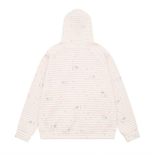Damen Kuscheliger Kapuzen‑Oversizepullover mit integriertem Schleifen‑Schal und Aufgesetzten Taschen Shop Nory