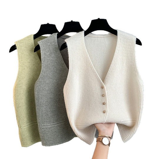 Damen Elegante Wollen Strickweste Shop Nory