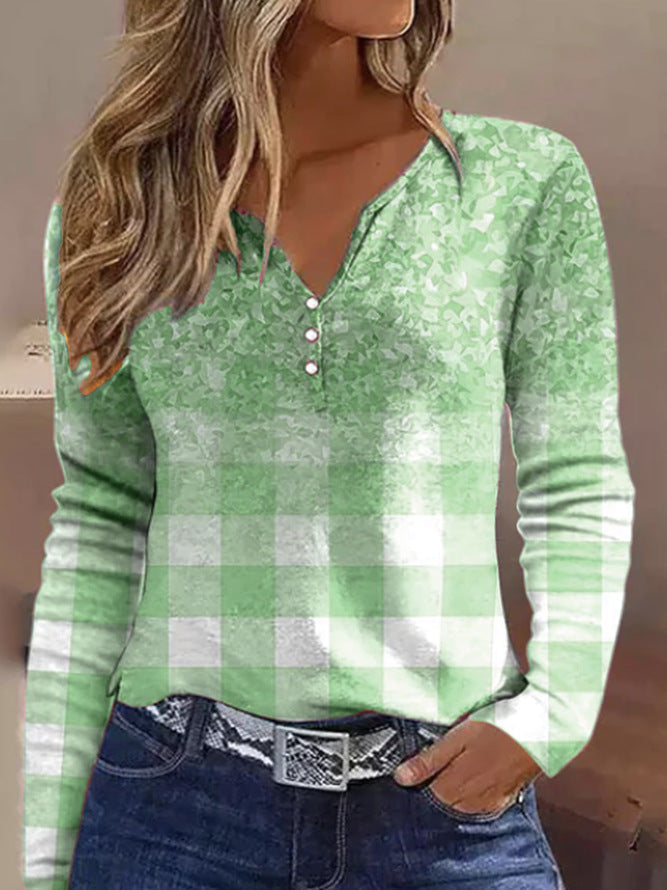 Damen Langarmshirt mit Knopfdetails