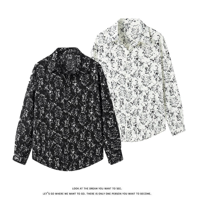 Damen Langärmliges Hemd mit floralem Allover-Print und klassischem Kragen Shop Nory