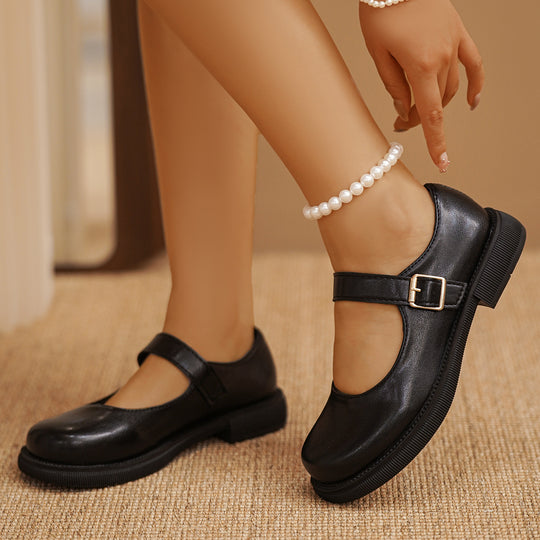 Damen Mary-Jane Slipper mit gepolsterter Plateausohle und verstellbarem Schnallenriemen Shop Nory