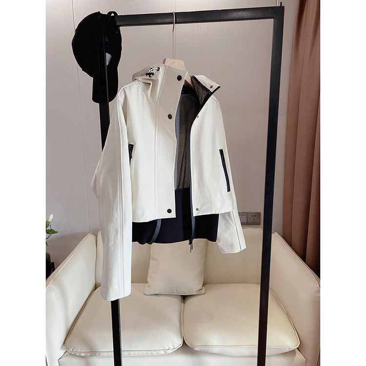 Damen Moderne Übergangsjacke mit extrahohem Kragen Shop Nory