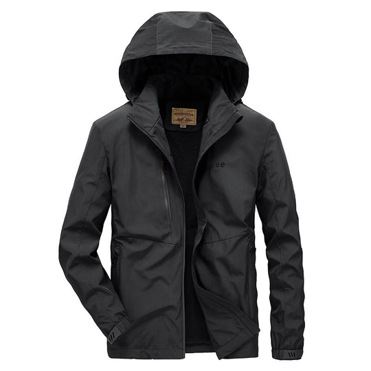 Herren Wasserfeste Softshelljacke mit Kapuze und Fleecefutter, winddicht und atmungsaktiv Shop Nory