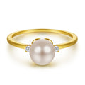 Damenring mit einer Perle und funkelnden Zirkonia Shop Nory