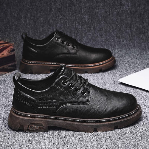 Herren Schnürschuhe aus hochwertigem Leder mit rutschfester Sohle