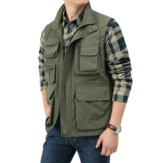 Herren Angler- und Fotoweste mit vielseitigen Taschen und praktischem Verschluss Shop Nory