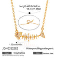 Damen Halskette mit eleganten Fisch-Design und funkelnden Zirkonia Akzenten Shop Nory