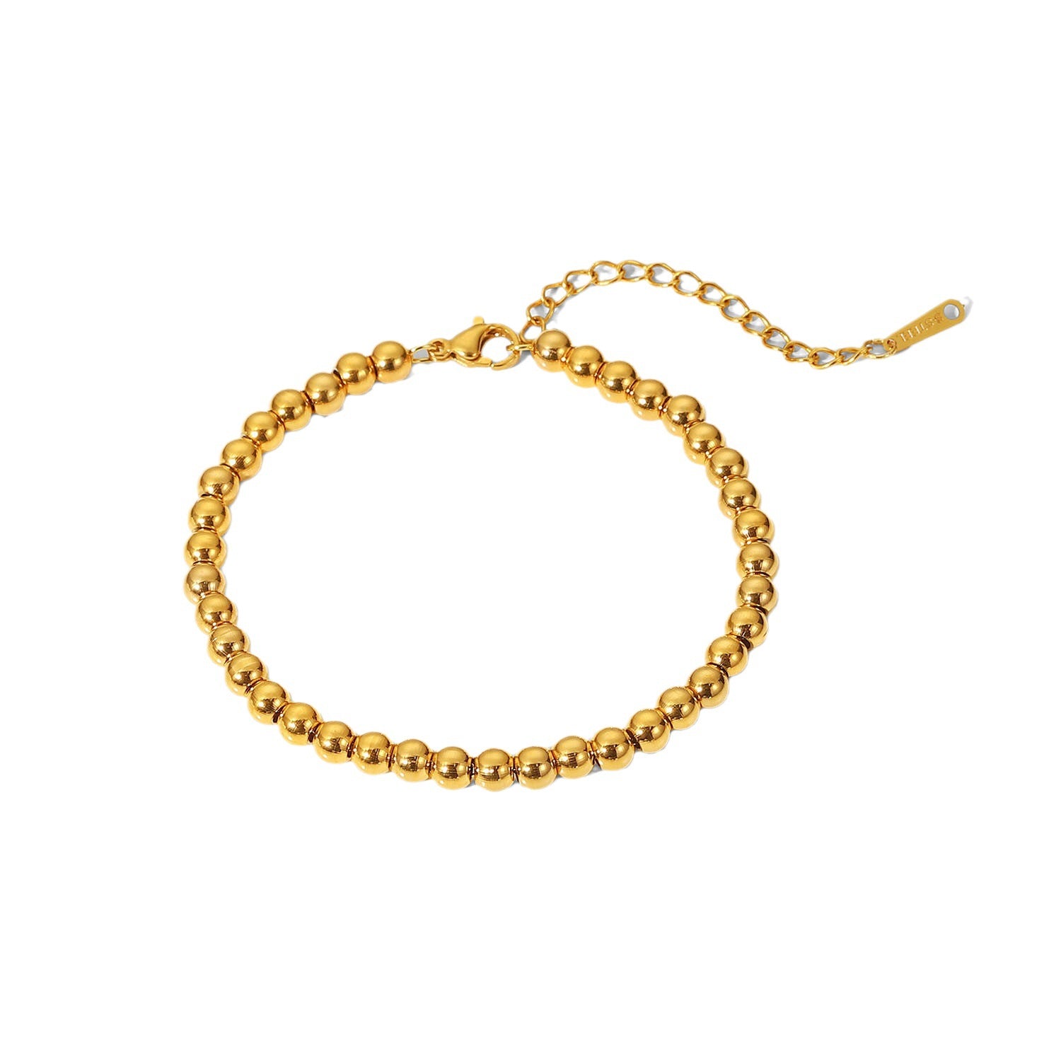Damen Armband mit stylischen, satinierten Perlen und verstellbarem Kettenverschluss Shop Nory