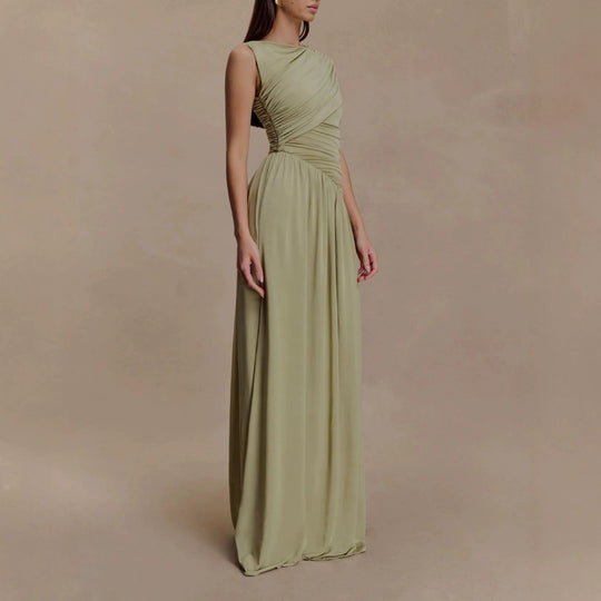 Damen Elegantes Abendkleid mit asymmetrischen Rüschendetails