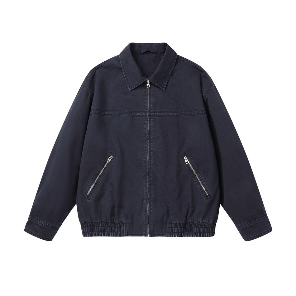 Herren Kurzblouson im Boxy‑Cut aus Canvas mit diagonalen Reißverschlusstaschen und elastischem Saum Shop Nory