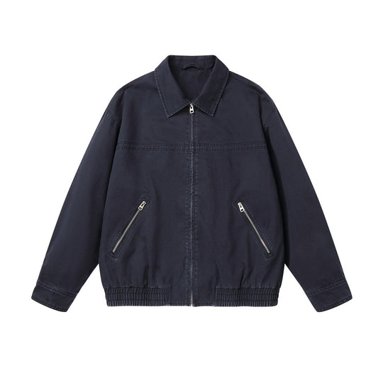 Herren Kurzblouson im Boxy‑Cut aus Canvas mit diagonalen Reißverschlusstaschen und elastischem Saum Shop Nory