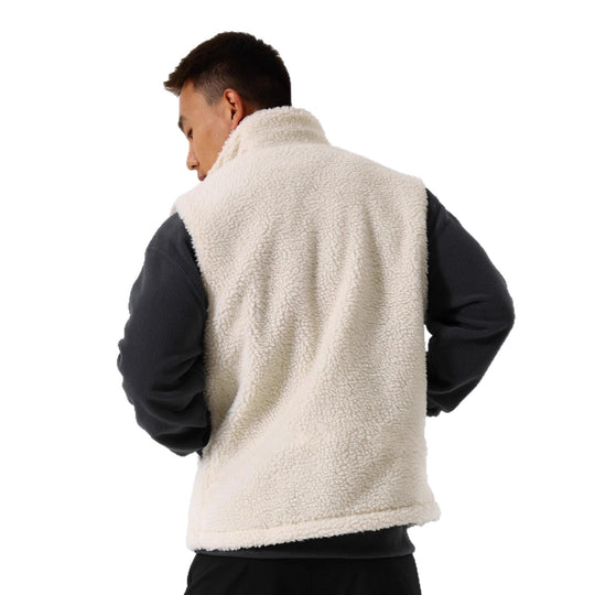 Damen Ärmellose Sherpa-Fleece-Weste mit hohem Stehkragen und Reißverschluss Shop Nory